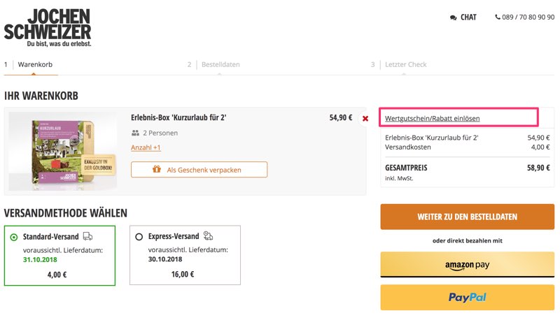 jochenschweizer gutschein anwenden