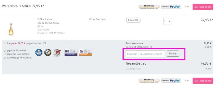 parfumdreams gutschein anwenden
