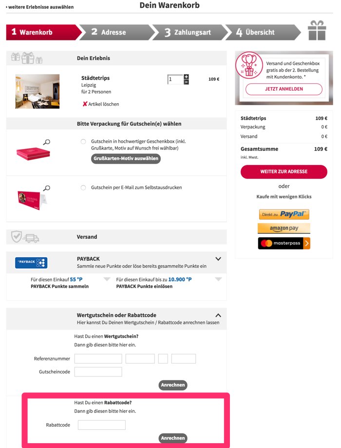 mydays gutschein anwenden