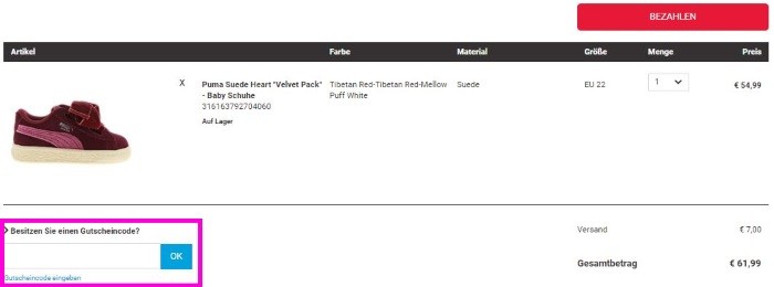 foot locker gutschein anwenden