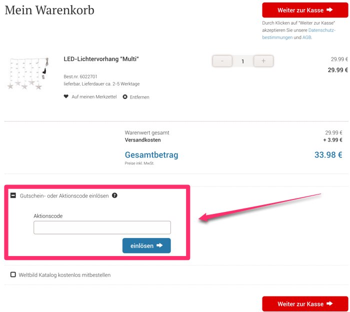 weltbild gutschein anwenden