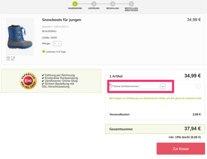 vertbaudet gutschein anwenden