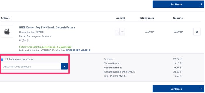 intersport gutschein anwenden