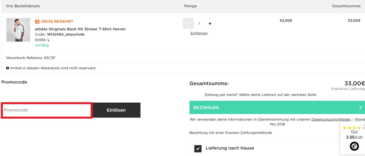 jd sports gutschein anwenden