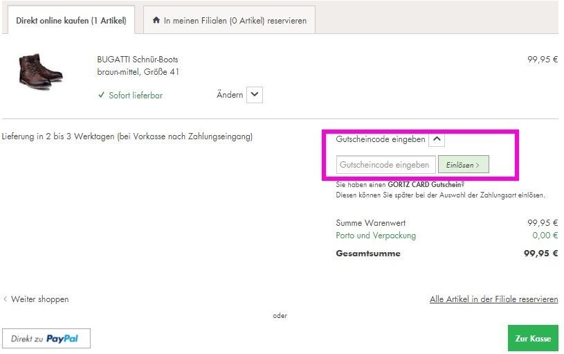 goertz gutschein einloesen