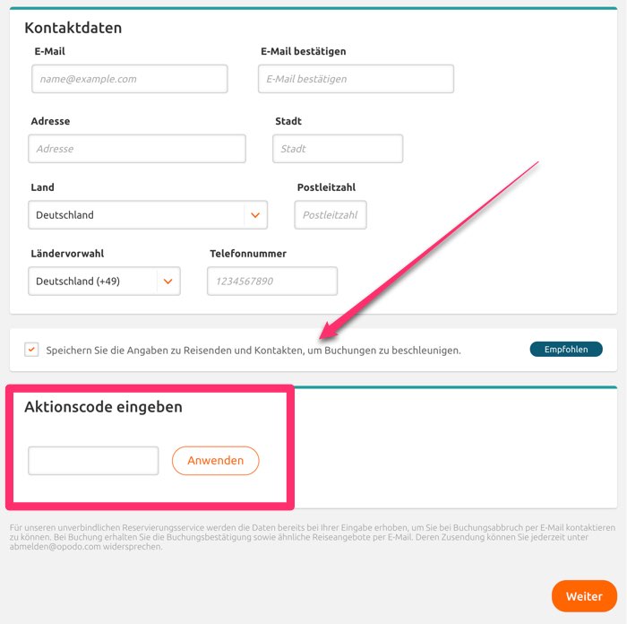 opodo gutschein anwenden