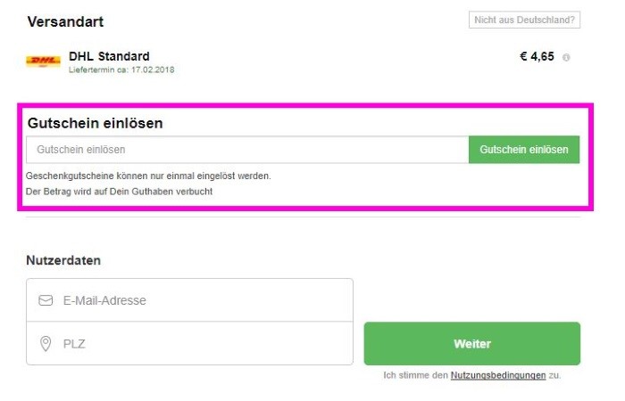 defshop gutschein einloesen