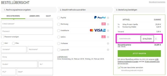 foodspring gutschein anwenden