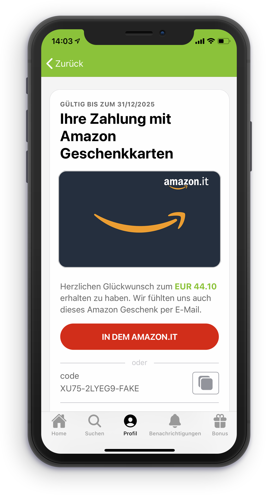 App Bestshopping Cashback Incassi